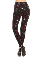 New Christmas Tree Gift Printed Woman Pants