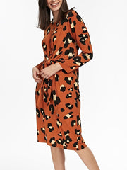 Fashion Chic Orange Woman Bodycon Dresses
