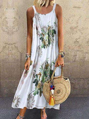Women Summer Floral Vintage Shift Dresses