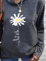 Casual Hooded Plants Loosen Long Sleeve Sweatshirts