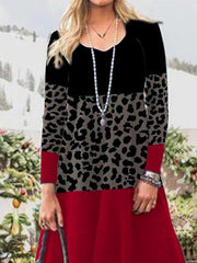Loosen Crew Neck Shift Dresses