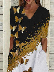 White A-Line Short Sleeve Dresses