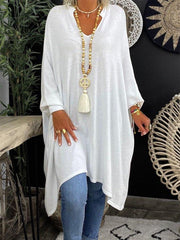 Loose Women Shift Long Sleeve Crew Neck Dresses
