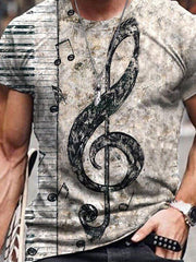 Designer Music Festival Symbol Print T-shirt