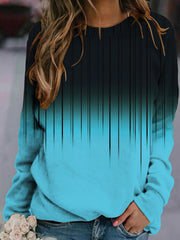 Cotton Blends Round Neck Sweatshirts