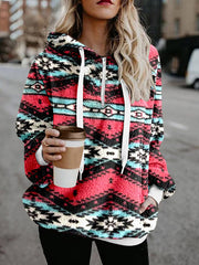 Bohemia printed sweatshirts women tops