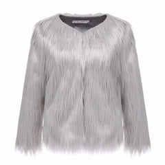 Luxury Women Plus Size Multicolor Warm Thicken Faux Fur Coat
