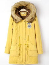 Winter Jackets Women Fur Collar Long Parka Hoodies Cotton Outwear