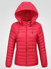 Basic Hooded Quilted Plain Padded Coat