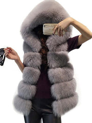 Women's High-Grade Faux Fur Coat Vest Jacket