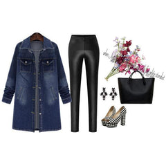 Women's Fashion Stretch Denim Jacket Coat