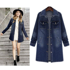 Women's Fashion Stretch Denim Jacket Coat