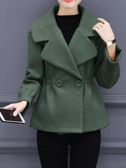 Women's Slim Woolen Coat Outwear