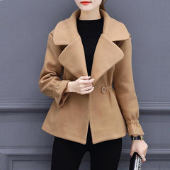 Women's Slim Woolen Coat Outwear