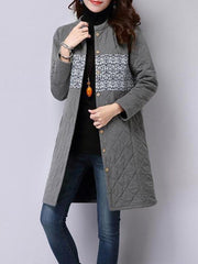 Ethnic Wind Thicker Cotton Stand Collar Coat