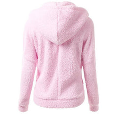 Women's Warm Lamb Hooded Cardigan Coat