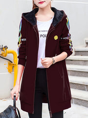 Casual Pocket Striped Hoodie