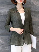 Single Button Plain Half Sleeve Blazers