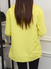 Zips Two Way Plain Long Sleeve Jackets