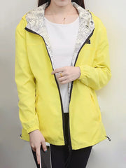 Zips Two Way Plain Long Sleeve Jackets
