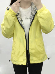 Zips Two Way Plain Long Sleeve Jackets