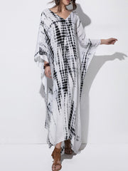 V-Neck Printed Maxi Dress