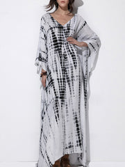 V-Neck Printed Maxi Dress