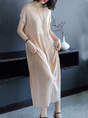 Round Neck Plain Maxi Dress