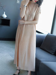 Round Neck Plain Maxi Dress