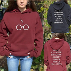 Early Autumn Fashion Carton Glasses Printed Hoodies