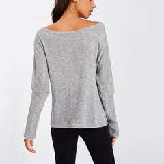 Sexy Off-The-Shoulder Knitted Sweater