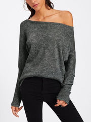 Sexy Off-The-Shoulder Knitted Sweater
