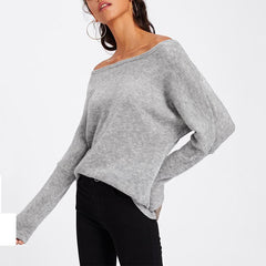 Sexy Off-The-Shoulder Knitted Sweater