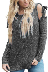 Crew Neck Asymmetric Hem Plain Sweaters