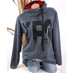 Autumn Woman Printed Letter Hoodies