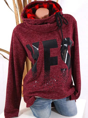 Autumn Woman Printed Letter Hoodies