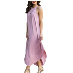 Women Sext Halter Sleeveless Sling Maxi Dress