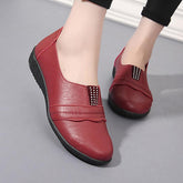 Plain Low Heeled Round Toe Date Comfort Flats