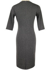 Round Neck Colouring Elegant Bodycon Dress