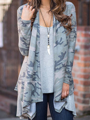 Camouflage Long Sleeve Cardigans