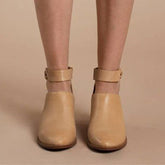 Plain Chunky High Heeled Point Toe Outdoor High Heels Boots