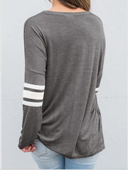 Fashion Printed Slanted Shoulder T-Shirt