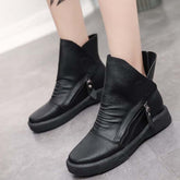 Women Side Zipper Vintage Casual Boots