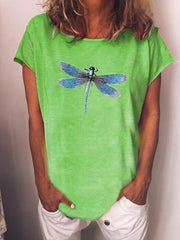 Cotton Short Sleeve Animal Casual Shirts & Tops