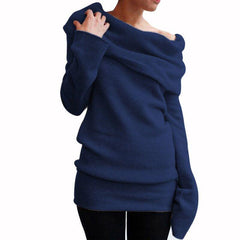 Off Shoulder Turtleneck Sweater