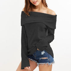 Off Shoulder Turtleneck Sweater