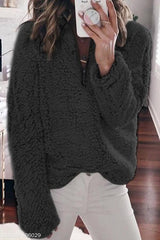 Band Collar Plain Basic Sweatshirts