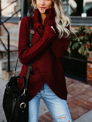 Fashion High Collar Long Sleeve Sweater