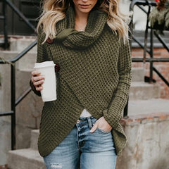 Fashion High Collar Long Sleeve Sweater
