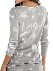 Round Neck Diamante Printed T-Shirts